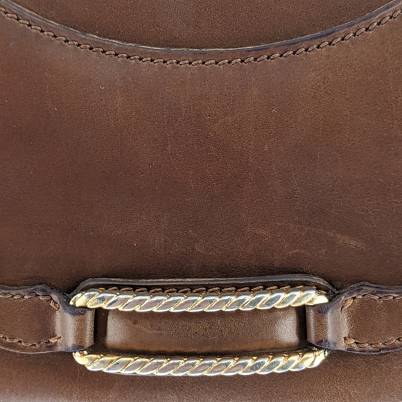 Vintage Authentic Gucci Leather Saddle Bag Size Medium Western Final Sale - Picture 2 of 6